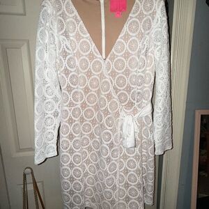 Lilly Pulitzer White Lace Romper Dress